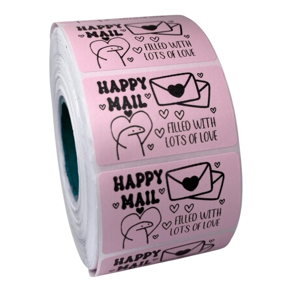 Happy Mail Stickers thank you stickers shipping supplies 8 COLORS TO CHOOSE FROM - Picture 3 of 8